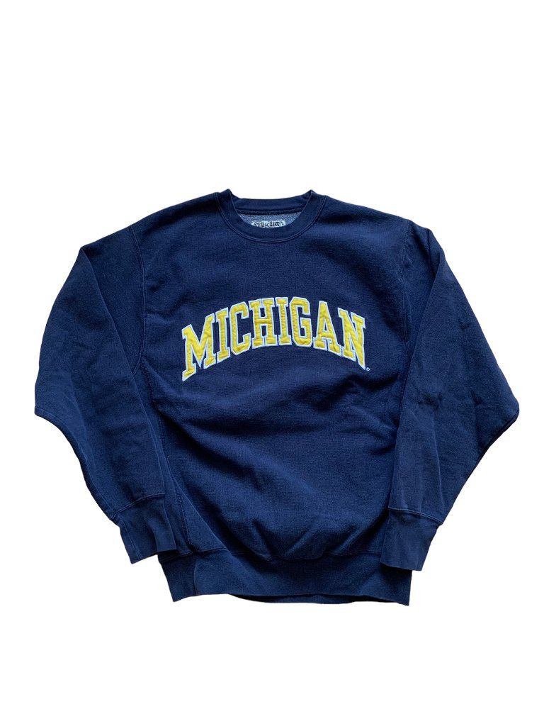 Michigan Wolverines Spell Out Crewneck Sweater sold by Surplus Market