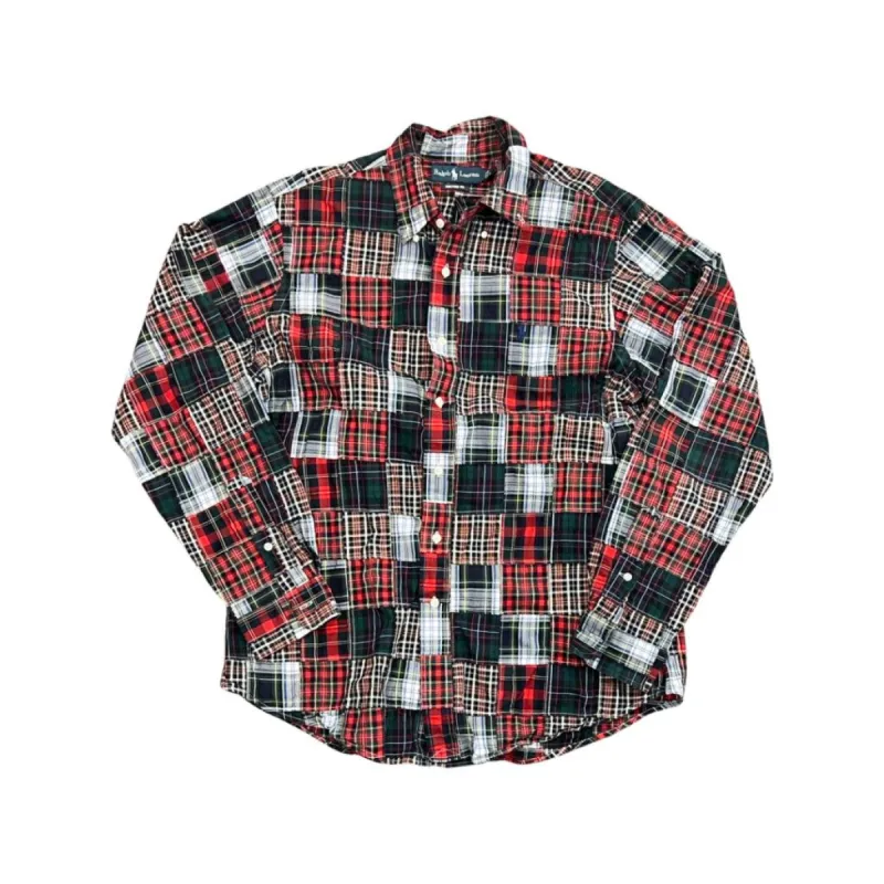 Polo Ralph Lauren Vintage Patchwork Flannel Button Up sold by Surplus Market