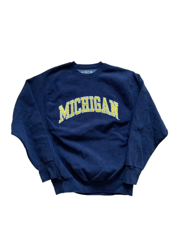 Michigan Wolverines Spell Out Crewneck Sweater sold by Surplus Market