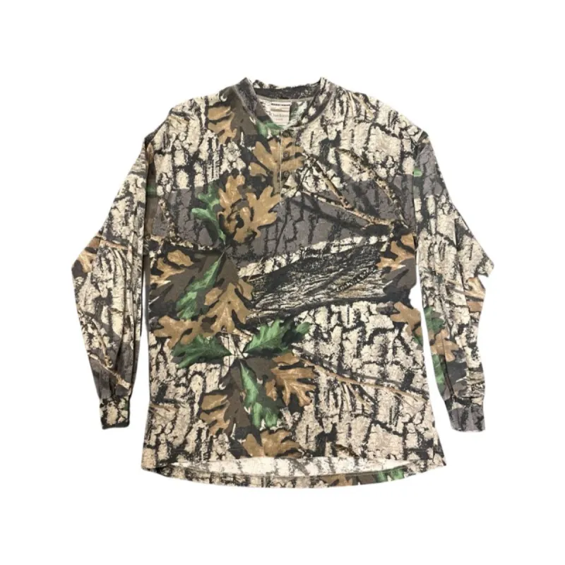 Real Tree Camo Henley Shirt sold by Surplus Market