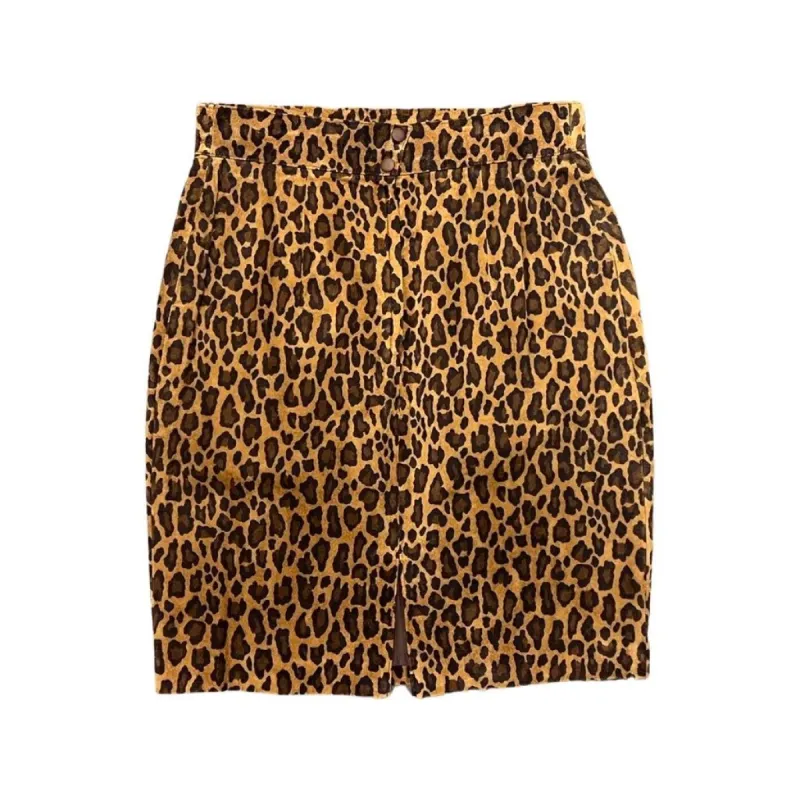 Danier Suede  Cheetah Print Skirt sold by Surplus Market