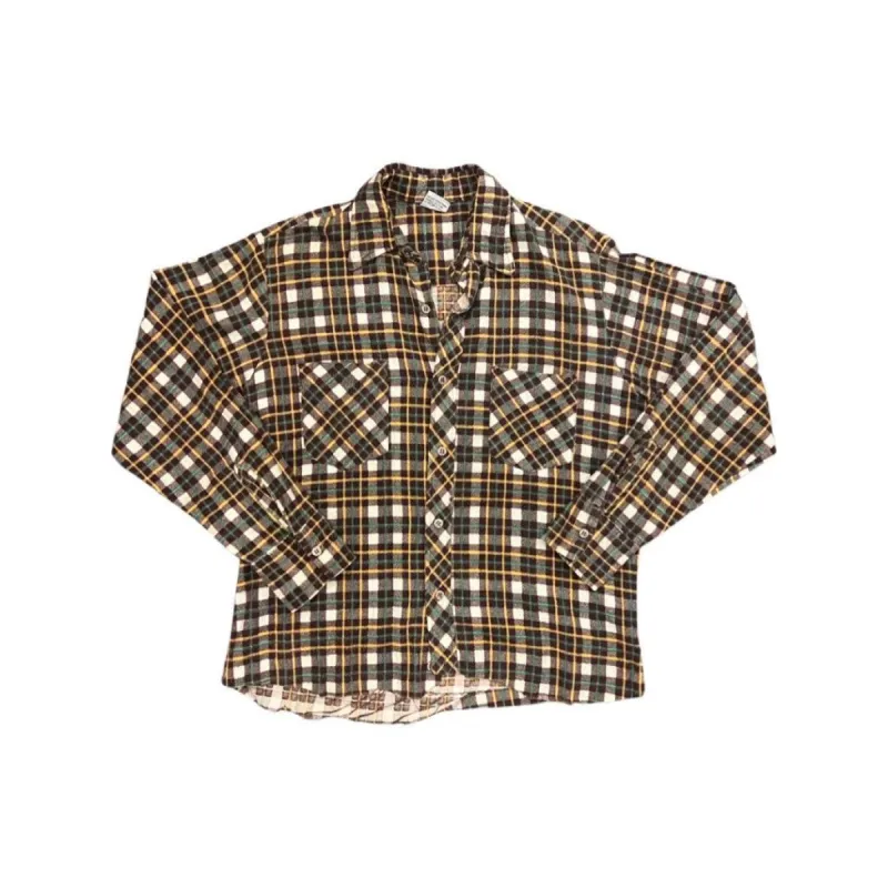 Brown Plaid Vintage Button Up sold by Surplus Market