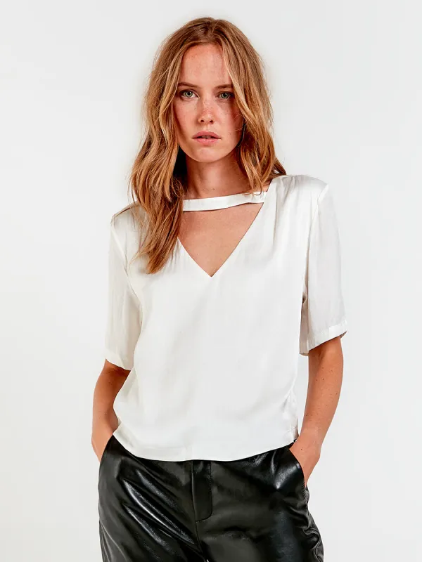 SARAH SATIN TEE made by AS by DF