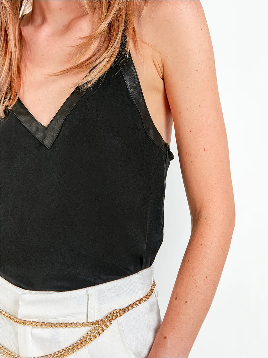 BLACK NIGHTS SILK CAMI sold by AS by DF product image thumbnail 3