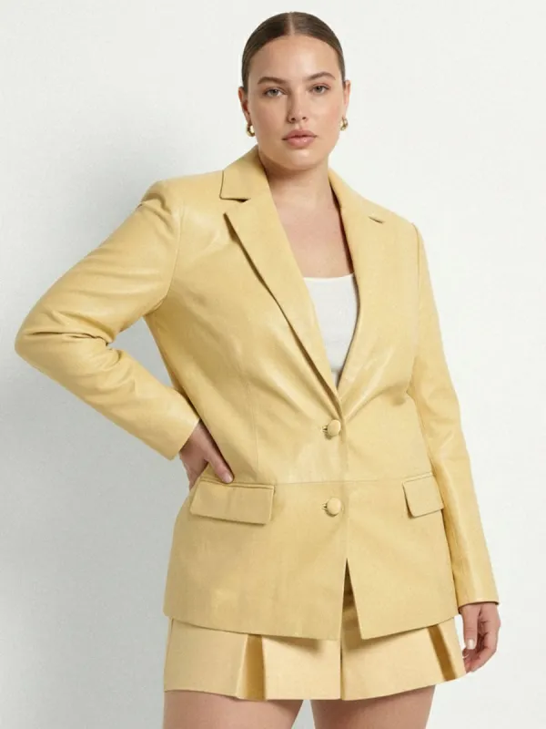 CURVE WILLOW LEATHER BLAZER sold by AS by DF