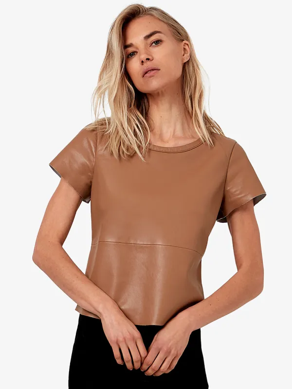 NEW GUARD RECYCLED LEATHER TEE sold by AS by DF