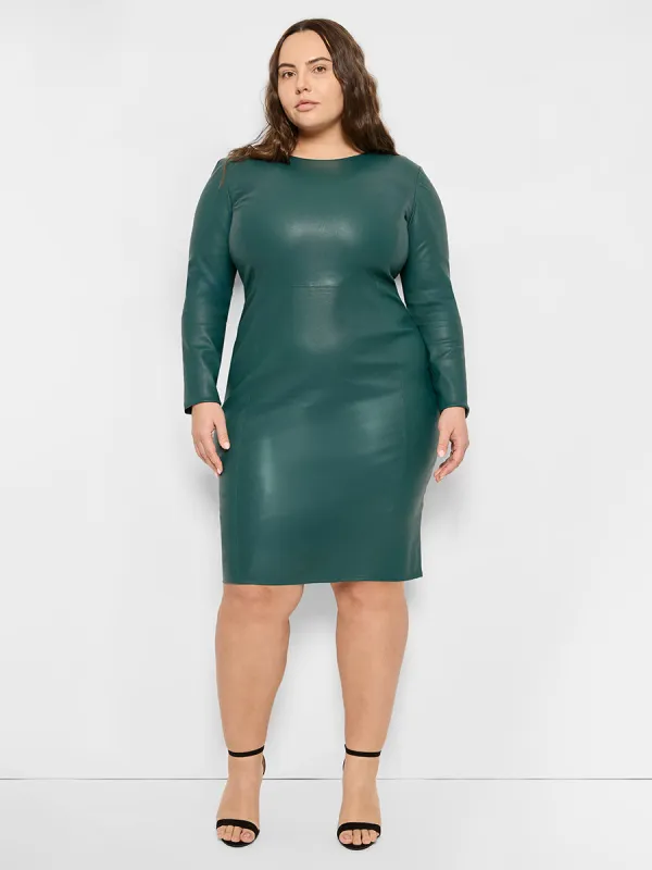 CURVE MRS. SMITH STRETCH LEATHER DRESS sold by AS by DF