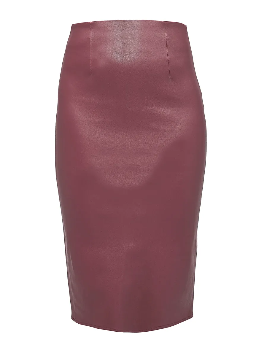 CLAUDE STRETCH LEATHER SKIRT sold by AS by DF product image thumbnail 5