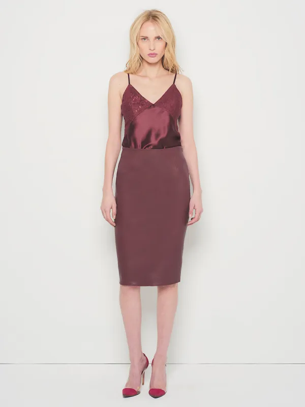 CLAUDE STRETCH LEATHER SKIRT sold by AS by DF