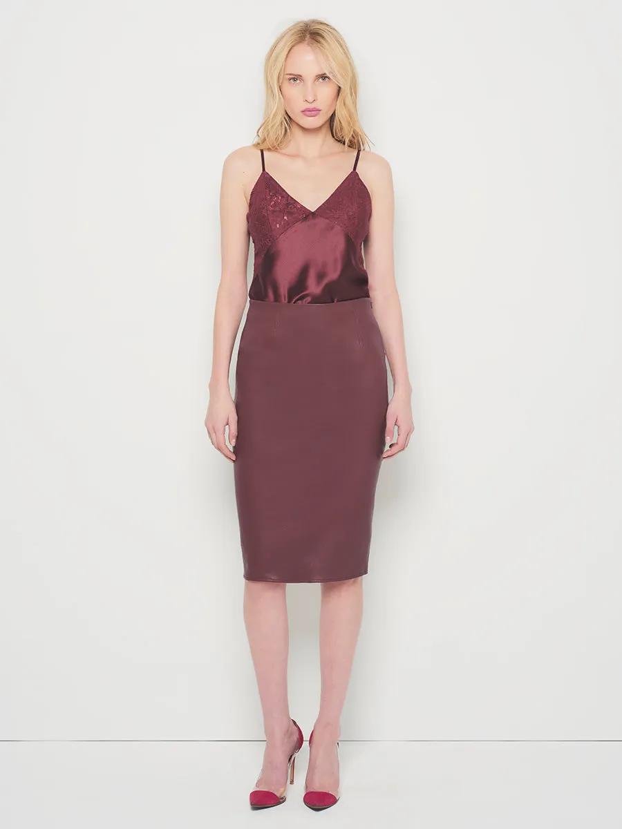 CLAUDE STRETCH LEATHER SKIRT sold by AS by DF