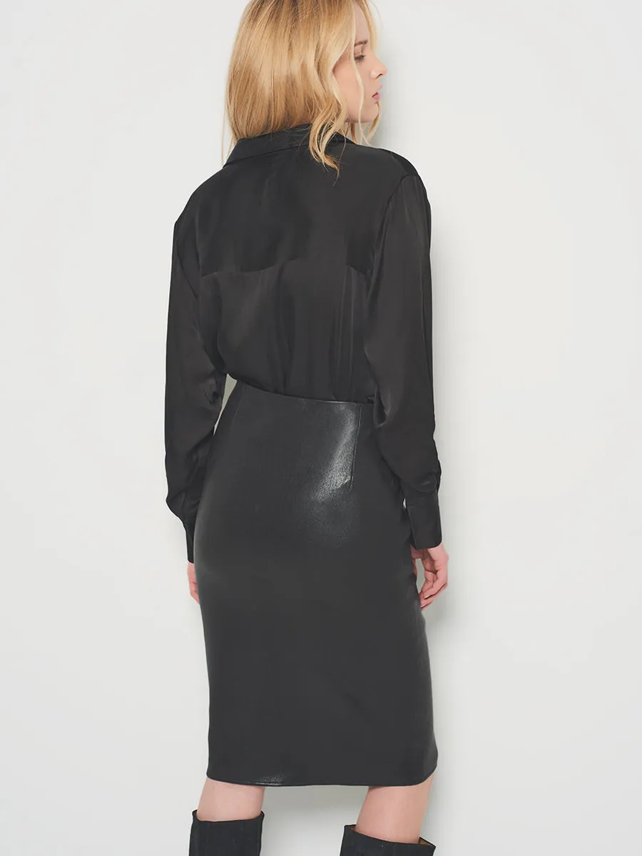 CLAUDE STRETCH LEATHER SKIRT sold by AS by DF product image thumbnail 4