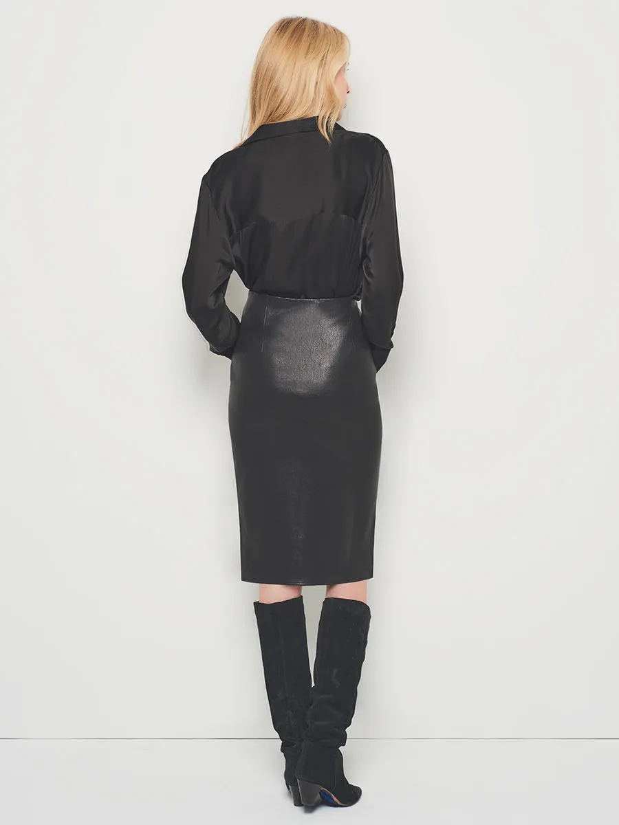 CLAUDE STRETCH LEATHER SKIRT sold by AS by DF product image thumbnail 3
