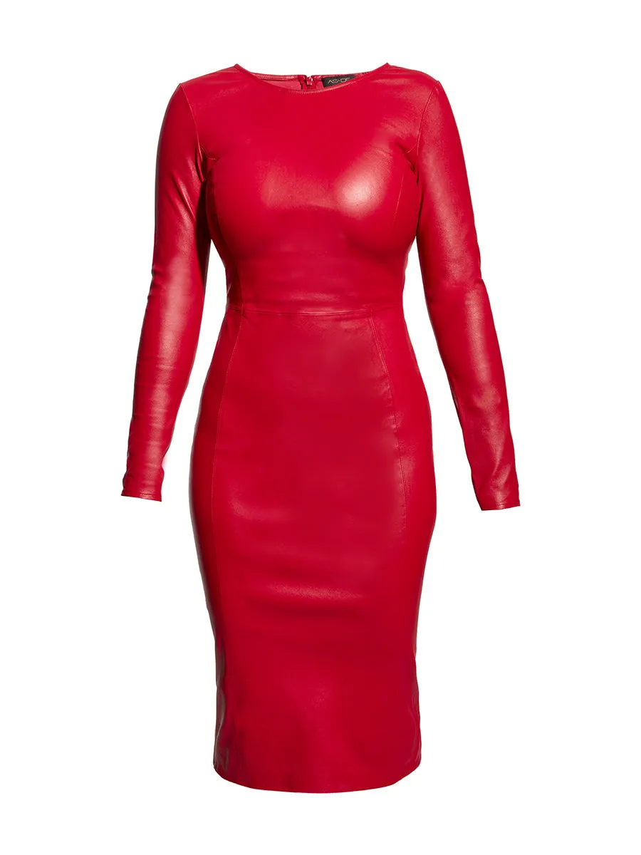CURVE MRS. SMITH STRETCH LEATHER DRESS sold by AS by DF product image thumbnail 5