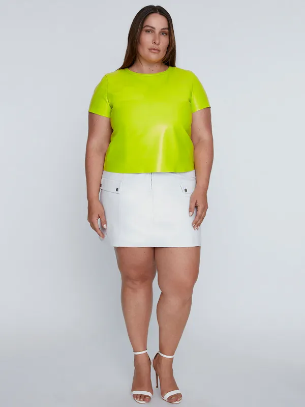 CURVE NEW GUARD RECYCLED LEATHER TEE sold by AS by DF