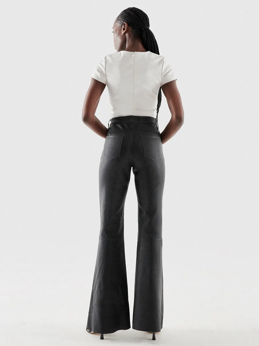 BRANDO STRETCH LEATHER TEE sold by AS by DF product image thumbnail 3