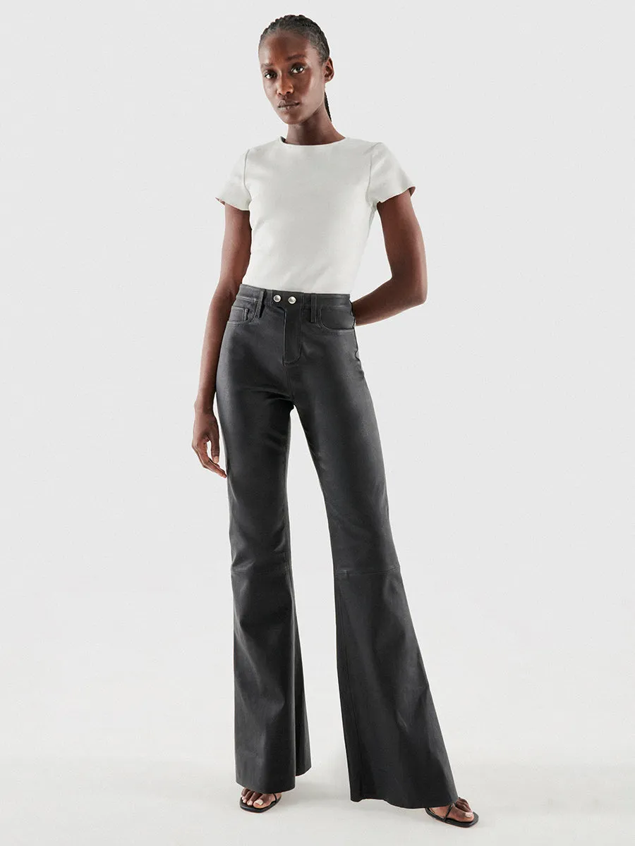 BRANDO STRETCH LEATHER TEE sold by AS by DF product image thumbnail 2