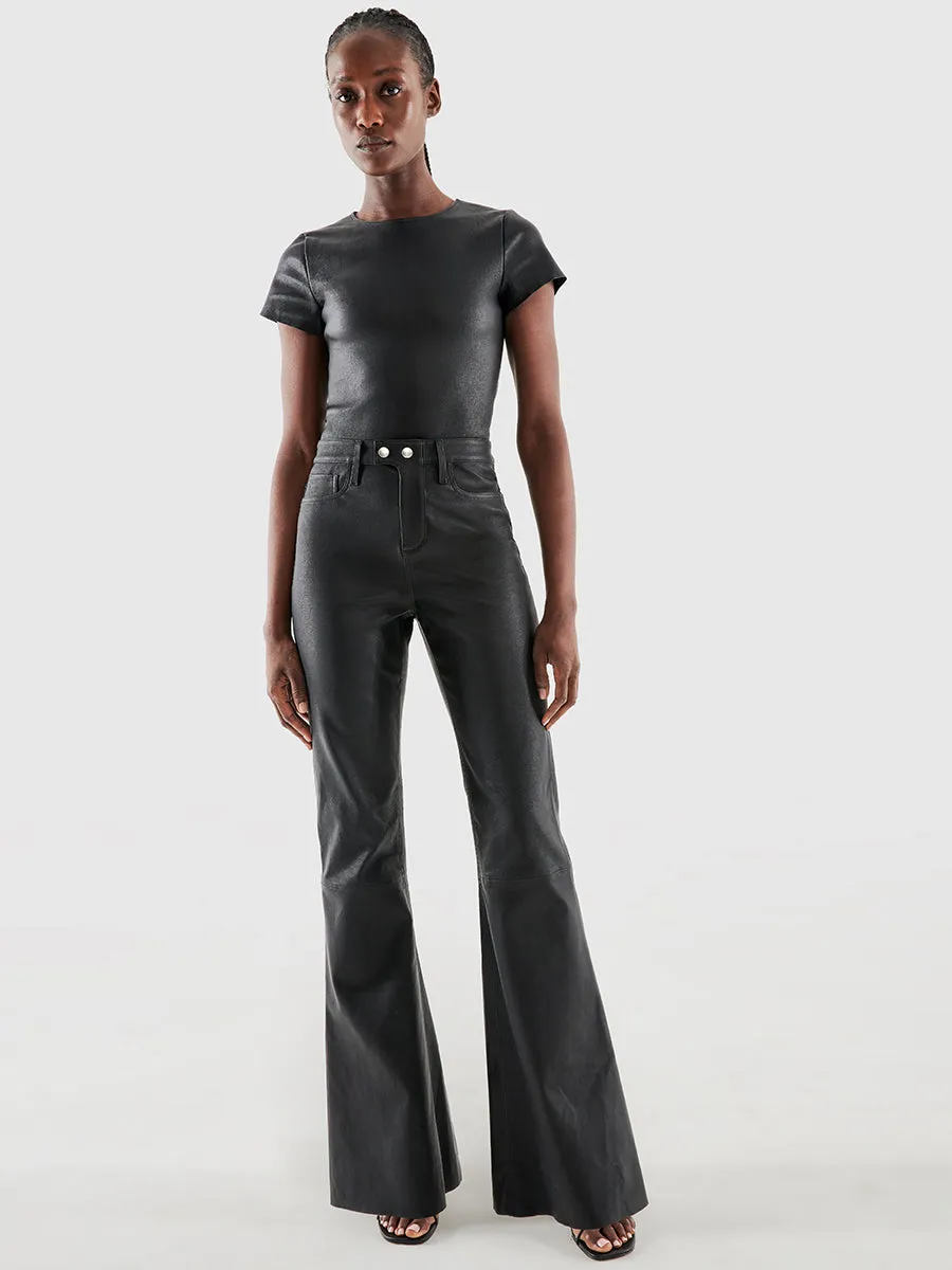 BRANDO STRETCH LEATHER TEE sold by AS by DF product image thumbnail 5