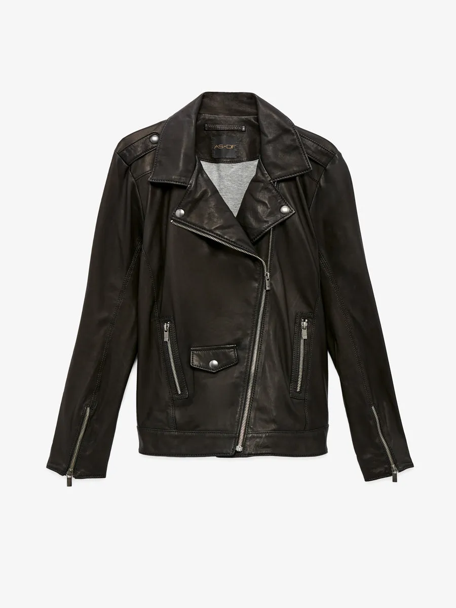CURVE CULT RECYCLED LEATHER JACKET sold by AS by DF product image thumbnail 4