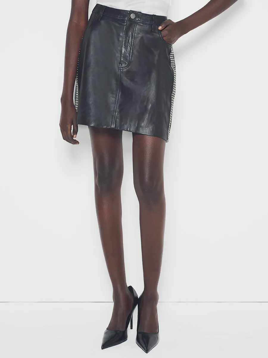 CURVE RYDER UPCYCLED LEATHER SKIRT sold by AS by DF product image thumbnail 3