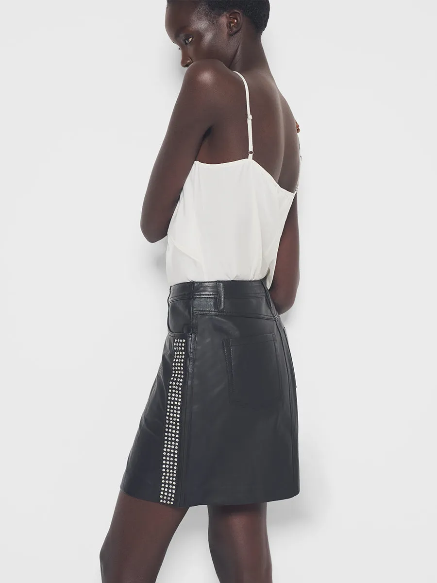 CURVE RYDER UPCYCLED LEATHER SKIRT sold by AS by DF product image thumbnail 2