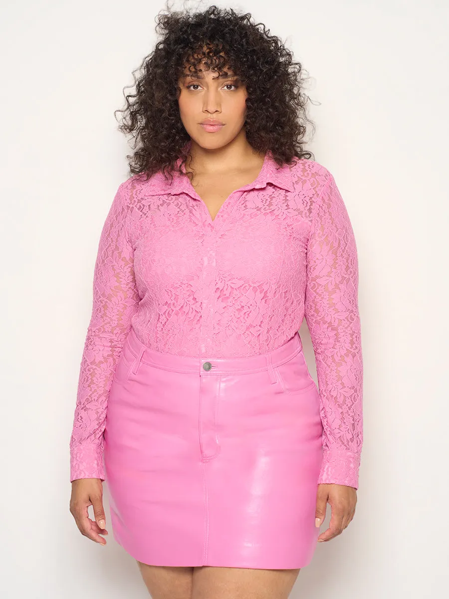 CURVE DIXIE LEATHER SKIRT sold by AS by DF product image thumbnail 2