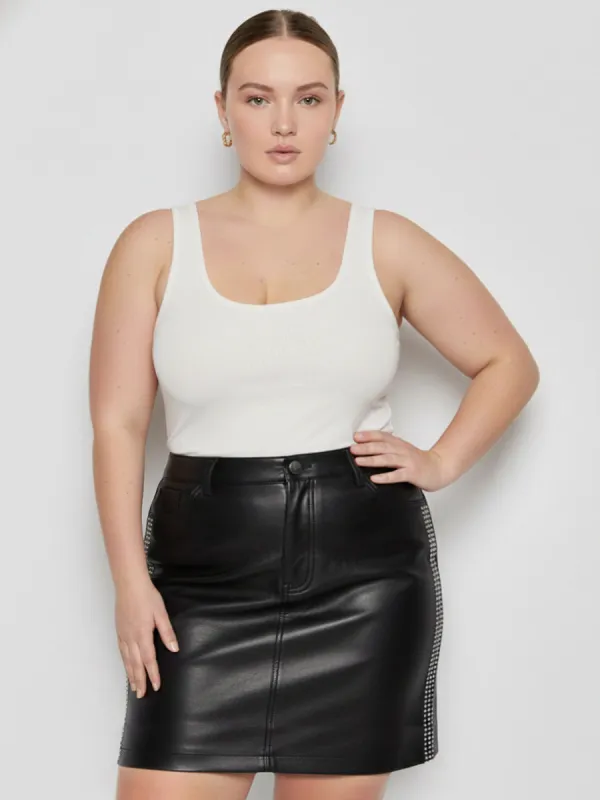 CURVE RYDER LEATHER SKIRT made by AS by DF