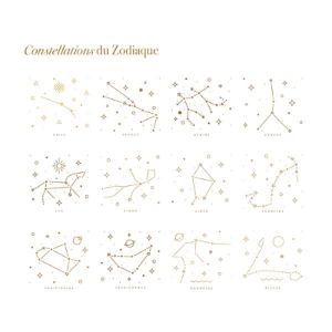 Collier constellation du Zodiaque argent sold by Waekura