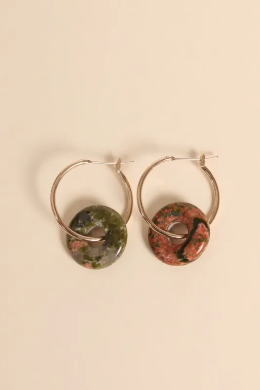 Boucles d'oreilles Unakite sold by Waekura
