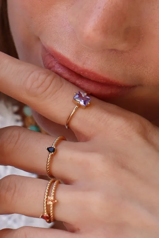 Bague Madeleine Violet sold by Waekura