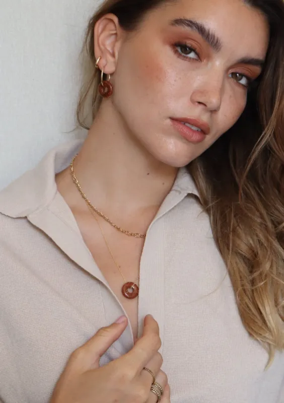 Collier Pierre de Sable Corail Or sold by Waekura