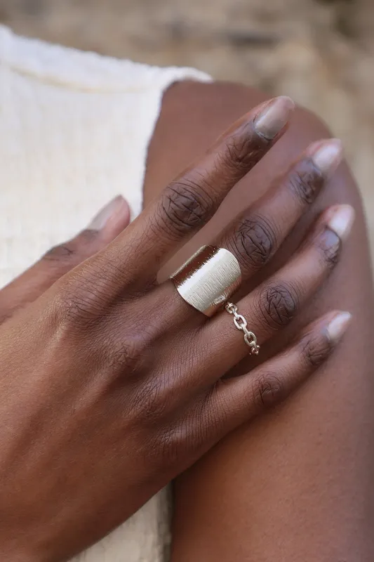 Bague Dana Grand modèle - Palladium sold by Waekura