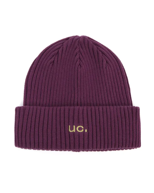 BEANIE / RIB / LOOSE / UC / D PURPLE made by Undercontrol