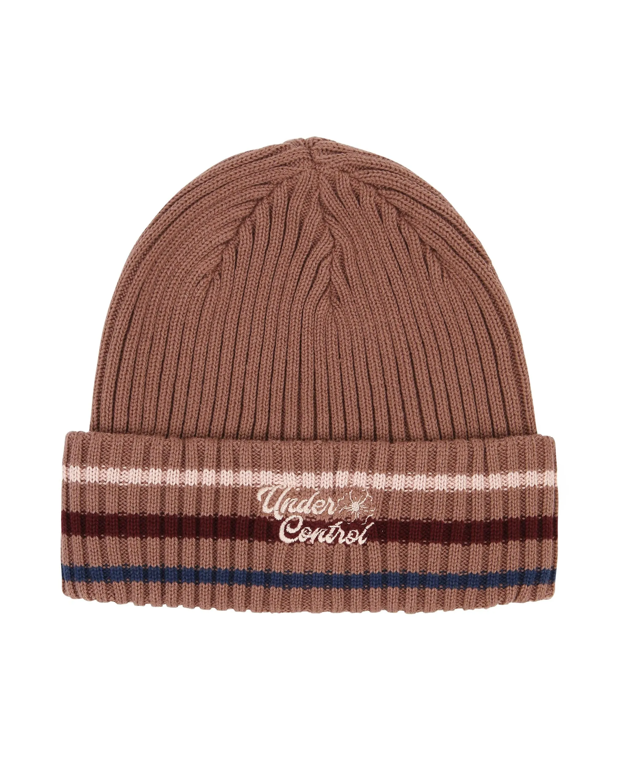 BEANIE / FLORAL SCRIPT / M STRIPE / D PINK sold by Undercontrol