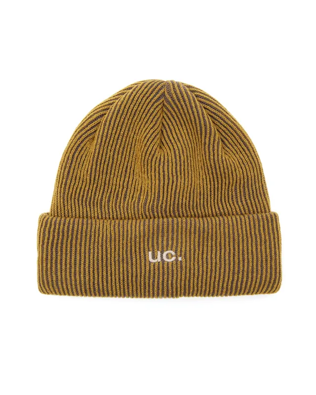 BEANIE / DOUBLE FACE / D YELLOW made by Undercontrol