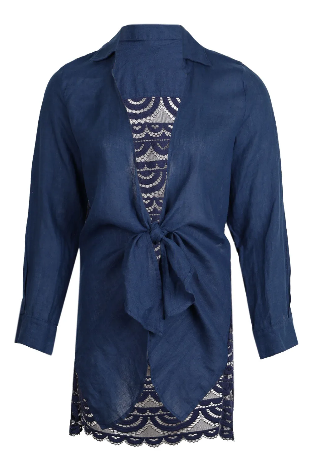 Lace Tunic Navy sold by Sand Dollar