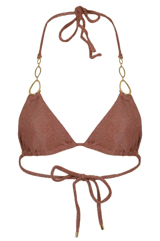 Mara Triangle Top Mocha sold by Sand Dollar