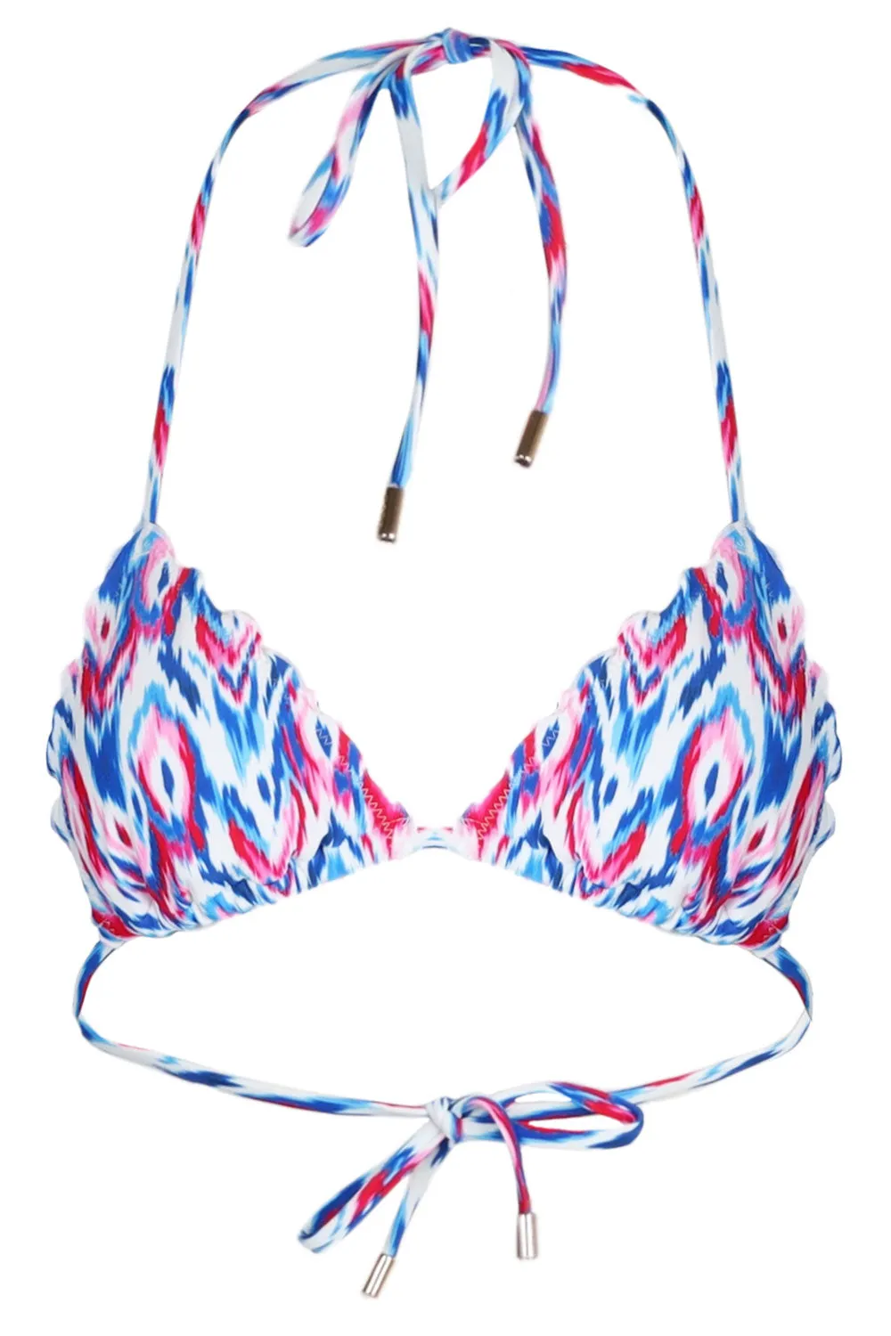 Michelle Frill Triangle Top Aqua Pop sold by Sand Dollar