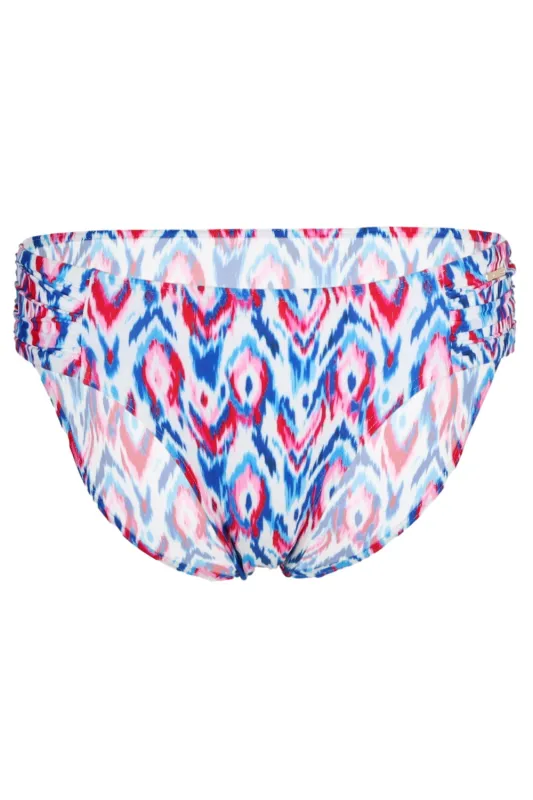 Janice Rouched Bikini Bottom Aqua Pop sold by Sand Dollar