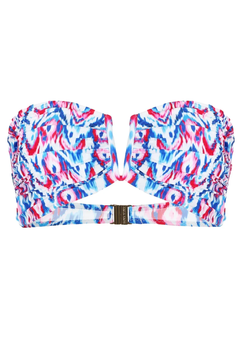 Aidy Rouched Bandeau Top Aqua Pop sold by Sand Dollar