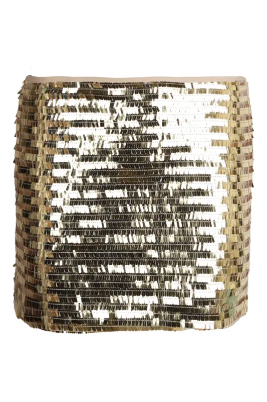 Kerrie Sequin Mini Skirt Gold sold by Sand Dollar