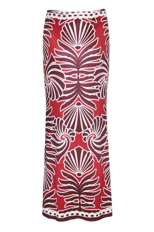 Sienna Maxi Skirt Brodie Red sold by Sand Dollar