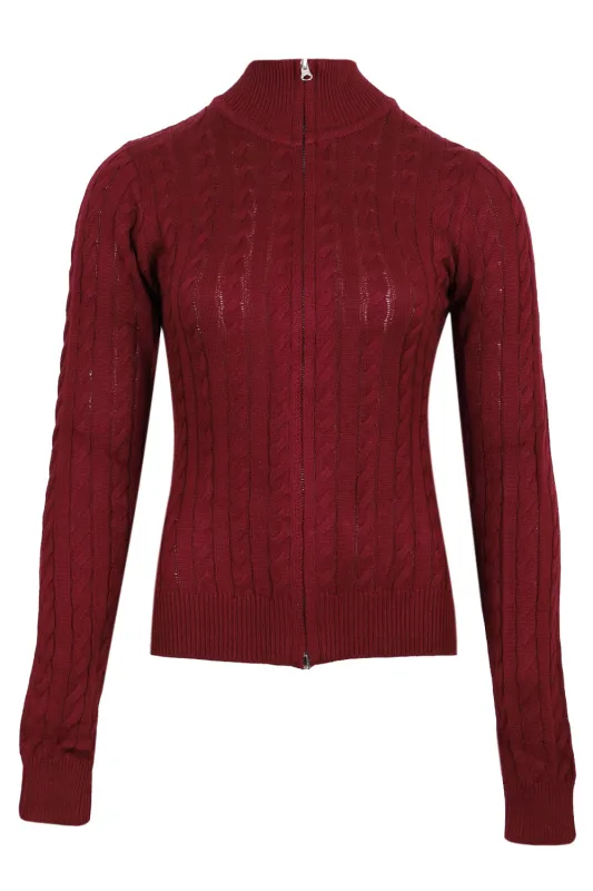 Katarina Long Sleeve Knit Top Black Cherry sold by Sand Dollar
