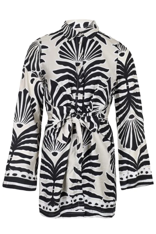 Arlette Sleeved Mini Dress Brodie Sand sold by Sand Dollar