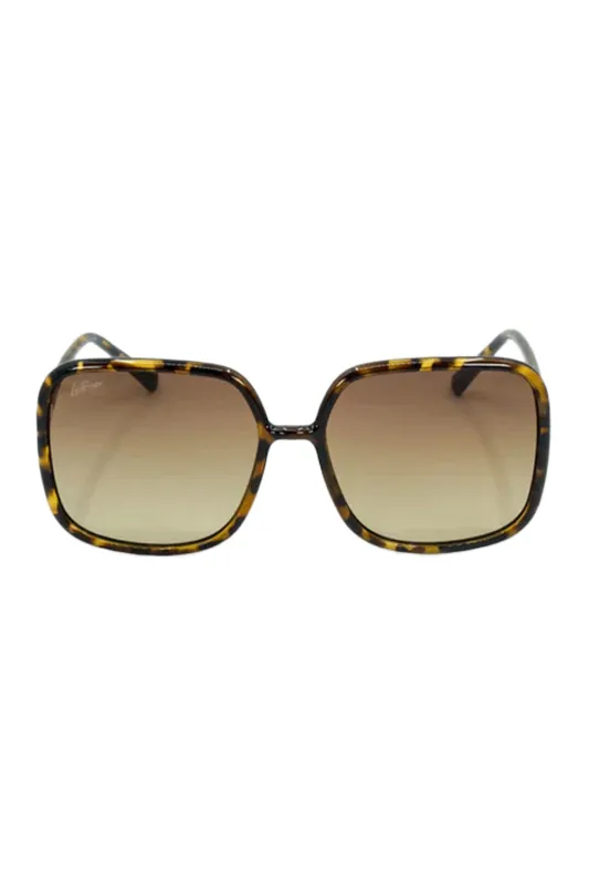 Oversized Brown Sunglasses in Tortoiseshell made by Sand Dollar