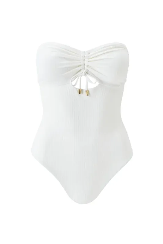 Lucca One Piece Cream Ribbed sold by Sand Dollar