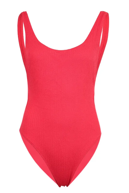 Retro One Piece Chili Red sold by Sand Dollar