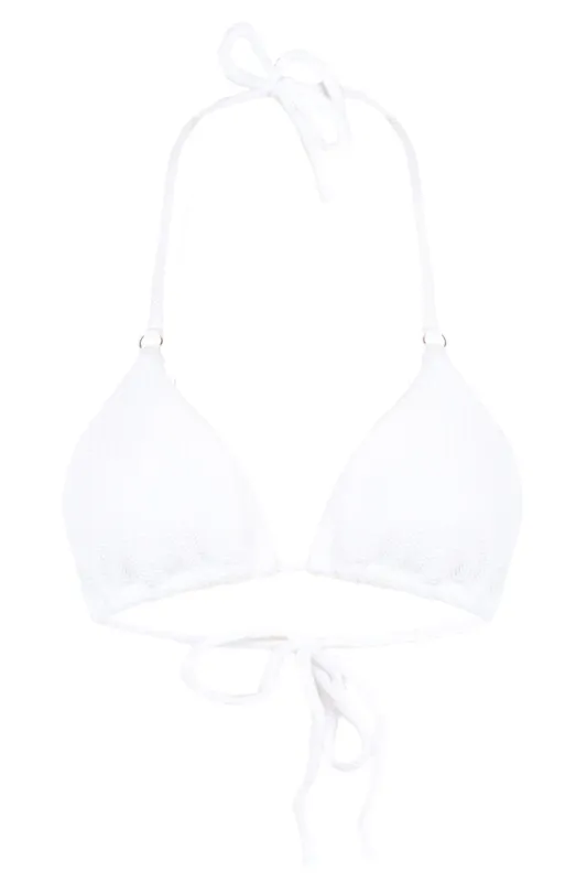 Slide Tri Bikini Top White sold by Sand Dollar