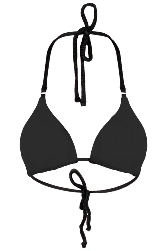 Slide Tri Bikini Top Black sold by Sand Dollar