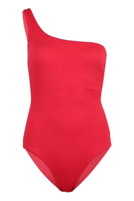 Sea Dive One Shoulder One Piece Chili Red sold by Sand Dollar