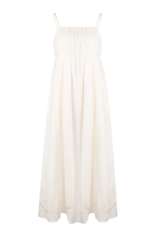 Piped Maxi Dress Ecru sold by Sand Dollar